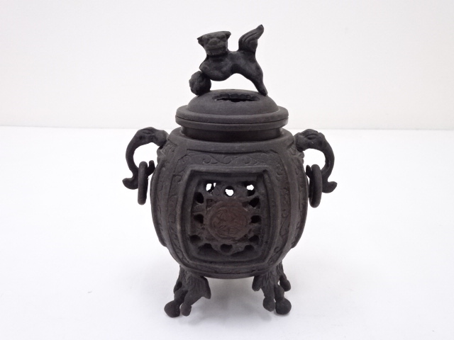 軍派遣 香炉　雉香炉　鋳銅　金属製　アンティーク香炉　蔵出し　茶道具　１客 金属工芸
